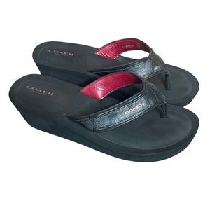 Coach | Shoes | Coach Diedre Brown Gray Slip On Open Toe  display picture 1